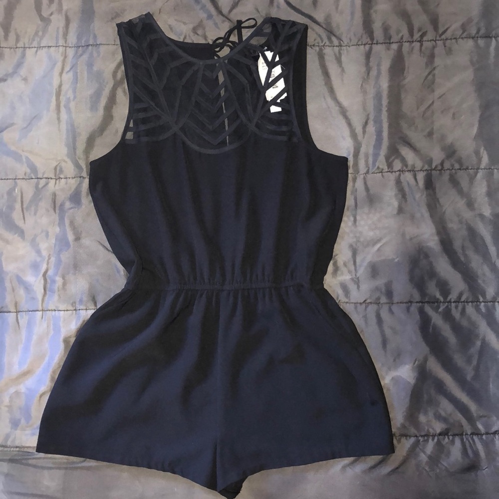 Black Aqua romper